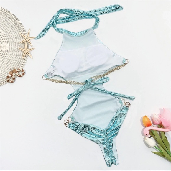 'Never Shed This Skin' Snake Print Monokini - Picture 4 of 5